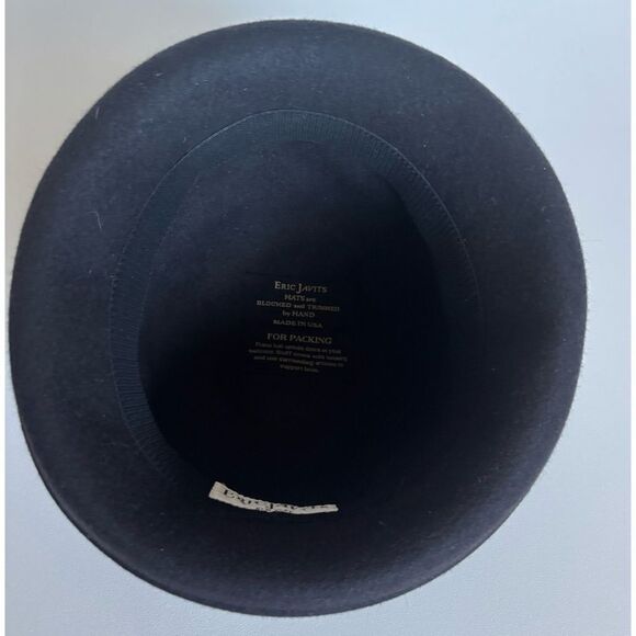 Vintage Eric Javits VELOUR SQUISHEE Hat in Soft Black Regular Adult Size main image 7